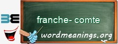 WordMeaning blackboard for franche-comte